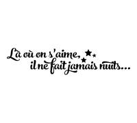 Sticker Là où on s'aime, il ne fait jamais nuits