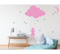 Sticker La tête dans les nuages - Nombreuses tailles et couleurs disponibles