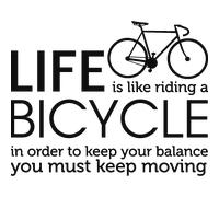 Sticker La vie est comme une bicyclette