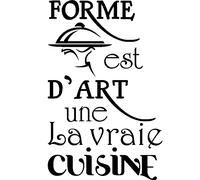 Sticker La vraie cuisine est une forme d'art design
