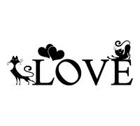 Sticker L'amour entre chats