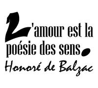 Sticker L'amour est la poésie des sens - Honoré de Balzac