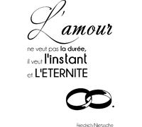 Sticker L'amour ne veut pas... F. Nietzsche