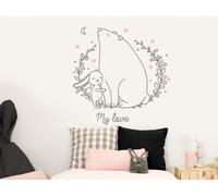 Sticker L'amour Ours Lapin - Nombreuses tailles et couleurs disponibles