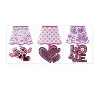 STICKER LAMPE LED LOVE 27*17CM (LOVE tons rose/mauve)