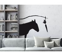 Sticker L'Âne et la carotte - Nombreuses tailles et couleurs disponibles