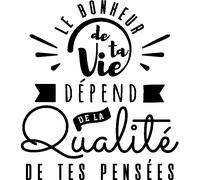 Sticker Le bonheur dépend des pensées