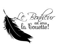 Sticker Le bonheur est sous la couette