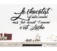 Sticker Le chocolat est notre ennemi - Nombreuses tailles et couleurs disponibles