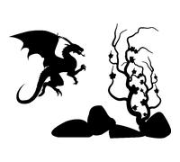 Sticker Le dragon sur la colline