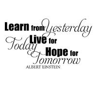 Sticker Learn from yesterday - Albert Einstein