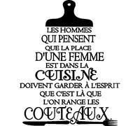 Sticker Les hommes qui pensent que la place d'une femme est dans la cuisine