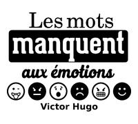Sticker Les mots manquent aux émotions - Victor Hugo II