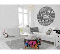 Sticker Les Règles de la Maison Rond - Nombreuses tailles et couleurs disponibles