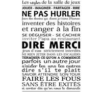 Sticker Les règles de la salle de jeux design