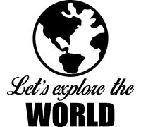 Sticker Let's explore the world