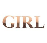 sticker lettres girl autocollant 15cm or rose - artifetes 91548 Rose G