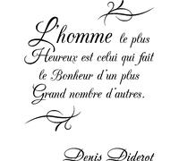 Sticker L'homme le plus heureux... D. Diderot