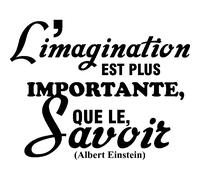 Sticker L'imagination est plus... - Albert Einstein