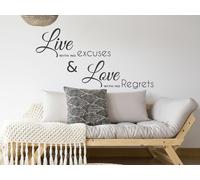 Sticker Live with no excuses 2 - Nombreuses tailles et couleurs disponibles