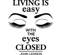 Sticker Living is easy - John Lennon