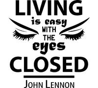 Sticker Living is easy - John Lennon design