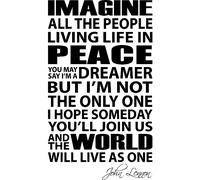 Sticker Living life in peace - John Lennon design