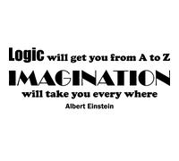 Sticker Logic and Imagination - Albert Einstein