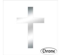 Sticker Logo Croix Chretienne Adhésif Autocollant - Plusieurs Coloris Argenté 10