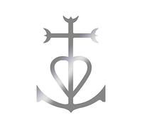 Sticker logo Croix de camargue Adhésif Autocollant - Plusieurs coloris Argenté 10