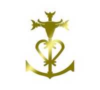 Sticker Logo Croix De Camargue + Taureau Adhésif Autocollant - Plusieurs Coloris Doré 20