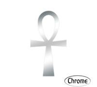Sticker Logo Croix Egyptienne Ankh Adhésif Autocollant - Plusieurs Coloris Chrome 10