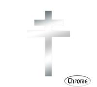 Sticker Logo Croix Lorraine Adhésif Autocollant - Plusieurs Coloris Disponibles Chrome 10