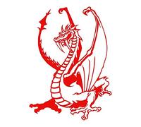Sticker logo Dragon Adhésif Autocollant - Plusieurs coloris disponibles Rouge 15 x 20