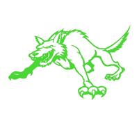 Sticker Logo Loup Adhésif Autocollant - Plusieurs Coloris Disponibles Bleu 20 X 13