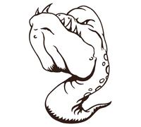 Sticker Logo Serpent 2 Adhésif Autocollant - Plusieurs Coloris Disponibles Marron 14 X 20