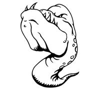 Sticker Logo Serpent 2 Adhésif Autocollant - Plusieurs Coloris Disponibles Noir 14 X 20