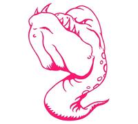 Sticker Logo Serpent 2 Adhésif Autocollant - Plusieurs Coloris Disponibles Rose 14 X 20