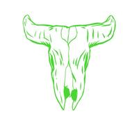 Sticker Logo Skull Adhésif Autocollant 15 - Plusieurs Coloris Disponibles Chrome 19 X 20