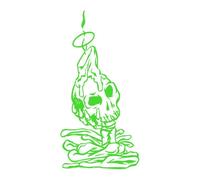 Sticker Logo Skull Adhésif Autocollant 2 - Plusieurs Coloris Disponibles Chrome 10 X 20