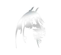 Sticker logo Tête de cheval adhésif Autocollant - Plusieurs coloris disponibles Blanc