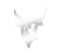 Sticker logo Tête de taureau Adhésif Autocollant - Plusieurs coloris disponibles Chrome