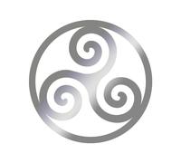 Sticker Logo Triskel Adhésif Autocollant - Plusieurs Coloris Disponibles Argenté 20