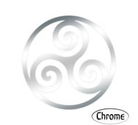 Sticker Logo Triskel Adhésif Autocollant - Plusieurs Coloris Disponibles Chrome 10
