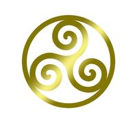 Sticker Logo Triskel Adhésif Autocollant - Plusieurs Coloris Disponibles Doré 10