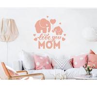 Sticker Love You Mom - Nombreuses tailles et couleurs disponibles