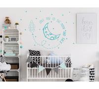 Sticker Love You to The Moon - Nombreuses tailles et couleurs disponibles