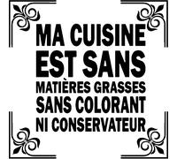 Sticker Ma cuisine est sans matière grasses