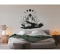 Sticker Main Fleur de Lotus Zen - Nombreuses tailles et couleurs disponibles