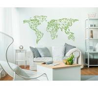 Sticker Mappemonde Géométrique - Nombreuses tailles et couleurs disponibles